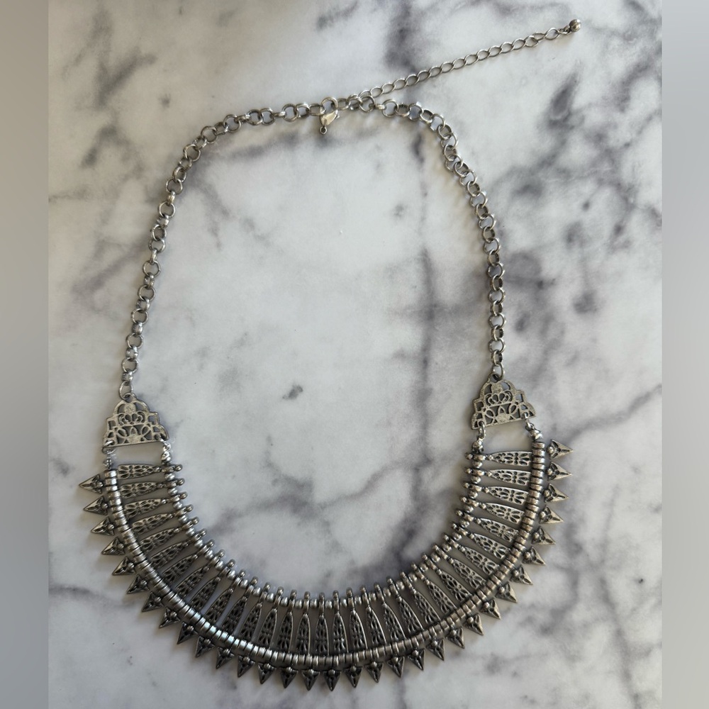 Boho Silver Necklace